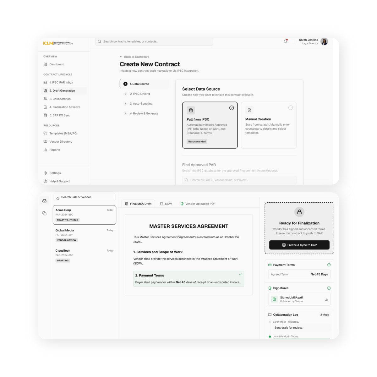 ICLM workflow overview